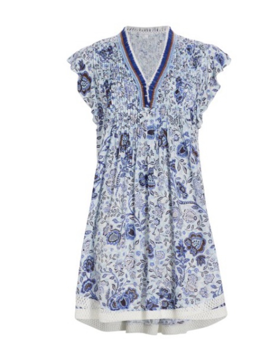 Poupette St. Barth Blue and White Sasha Floral womens Dress
